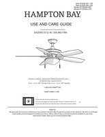 Hampton Bay YG836A-BN YG836A-WH (21 pages) Ceiling Fan Operating Manual