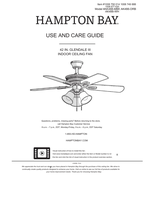 Hampton Bay AK488-MBK AK488-ORB AK488-WH (18 pages) Ceiling Fan Operating Manual