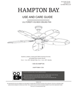 Hampton Bay 76278 (30 pages) Ceiling Fan Operating Manual