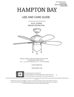 Hampton Bay YG990-MBK YG990-MWH (17 pages) Ceiling Fan Operating Manual