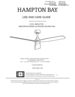 Hampton Bay N375B-BN N375B-MBK N375B-MWH (17 pages) Ceiling Fan Operating Manual