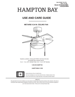 Hampton Bay YG922B-MBK YG922B-MWH (20 pages) Ceiling Fan Operating Manual