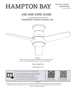 Hampton Bay 36-NADE-RV2-07252024 (34 pages) Ceiling Fan Operating Manual