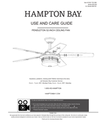 Hampton Bay 91252 (16 pages) Ceiling Fan Operating Manual