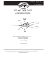 Hampton Bay 51563 51564 52-MLN (16 pages) Ceiling Fan Operating Manual