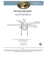 Hampton Bay AL634-WH (20 pages) Ceiling Fan Operating Manual