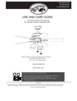 Hampton Bay 91344 (28 pages) Ceiling Fan Operating Manual