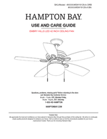 Hampton Bay HAMPTON BAY SW19129-A ORB (20 pages) Ceiling Fan Operating Manual