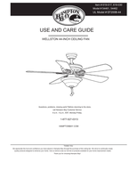 Hampton Bay 54461 54462 EF200B-44 (28 pages) Ceiling Fan Operating Manual