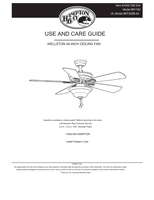 Hampton Bay 91162 EF200B-44 (30 pages) Ceiling Fan Operating Manual