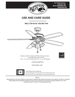 Hampton Bay AM588A-BN AM588A-EB (22 pages) Ceiling Fan Operating Manual