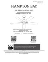 Hampton Bay 92380 92382 52-CHAN (38 pages) Ceiling Fan Operating Manual