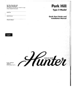 Hunter 20578 (26 pages) Ceiling Fan Operating Manual