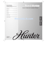 Hunter 42508-01 (15 pages) Ceiling Fan Operating Manual