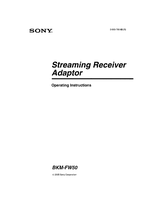 Sony BKM-FW50 (28 pages) TV Operating Manual