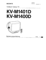 Sony Black Trinitron KV-M1401D (27 pages) TV Operating Manual