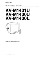 Sony KV-M1401U KV-M1400U KV-M1400L (16 pages) TV Operating Manual