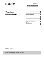 Sony KD-65X7000E 55X7000E 49X7000E 43X7000E (48 pages) TV Operating Manual