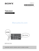 Sony KD-65X7000F 55X7077F 55X7000F 49X7077F 49X7000F 43X7000F (24 pages) TV Operating Manual