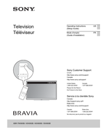 Sony XBR-79X900B 65X950B 65X900B 55X900B (88 pages) TV Operating Manual