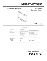 Sony KDE-37 (169 pages) TV Service Manual