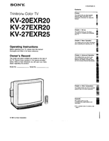 Sony KV-20EXR20 KV-27EXR20 KV-27EXR25 (36 pages) TV Operating Manual