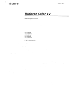 Sony KV-32XBR48 KV-34XBR48C KV-35XBR48 KV-35XBR88 KV-37XBR48M (41 pages) TV Operating Manual