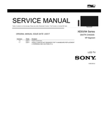 Sony XE93 Series (257 pages) TV Service Manual