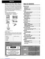 Aiwa NSXAV900 RXN757U Audio System Operating Manual