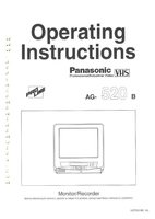 Panasonic AG513E AG520E TV/VCR Combo Operating Manual
