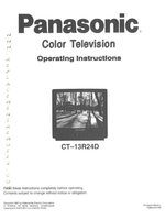 Panasonic CT13R16 CT13R17 CT13R27 TV Operating Manual