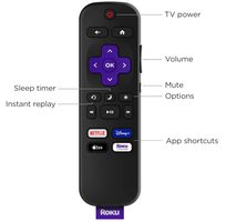 Roku RC-C1R Universal IR for All Roku TVs TV Remote Control