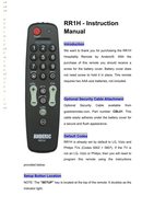 Anderic RR1H for Hospitality 1-Device Universal Remote Control