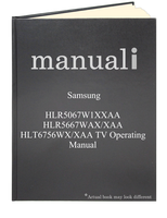 Samsung HLR5067W1XXAA HLR5667WAX/XAA HLT6756WX/XAA TV Operating Manual