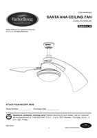 Harbor Breeze LP8294LBN Santa Ana Ceiling Fan Ceiling Fan Operating Manual