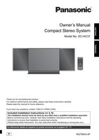 Panasonic SCHC37 Audio System Operating Manual