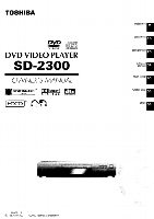 Toshiba SD2300 ser0029 DVD Player Operating Manual