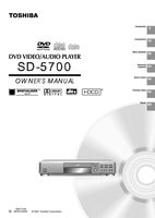 Toshiba SD5700 ser0051 DVD Player Operating Manual