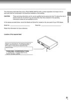 Toshiba SD5700 ser0051 DVD Player Operating Manual