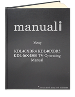 Sony KDL40XBR4 KDL40XBR5 KDL46X4500 TV Operating Manual