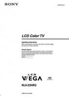 Sony KLV23HR2 TV Operating Manual