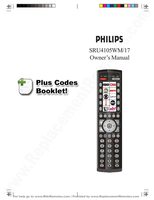 Philips SRU4105WM/17 and CodesOM Universal Remote Control Operating Manual