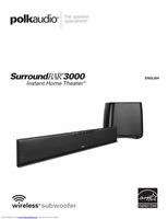 polkaudio SURROUNDBAR 3000 Sound Bar System Operating Manual