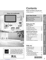 Panasonic TCL32S1 TCL37S1 TV Operating Manual