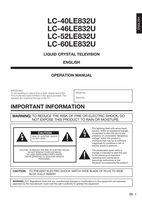 Sharp LC-52LE832U LC40LE832U LC46LE832U TV Operating Manual