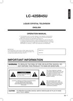 Sharp KV27FA310 TV Operating Manual