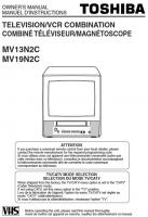 Toshiba MV13N2C MV19N2 MV19N2C TV/VCR Combo Operating Manual