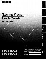 Toshiba TW56X81OM TV Operating Manual