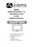 Audiovox VE720OM TV Operating Manual