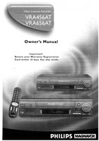 Philips VRA456AT VRA656AT VCR Operating Manual